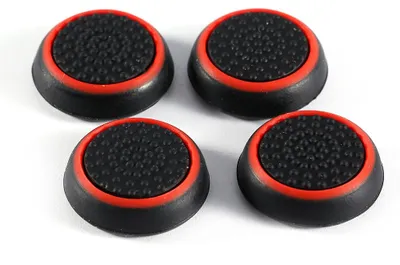 Produktbild von 4 Stücke Ersatz Silikon Gamepad Thumb-Stick Grip Cap Abdeckung Für PS3 PS4 XBOX Rot