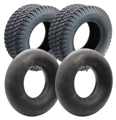 Produktbild von 2x Reifen 16x7.50-8 mit 2x Reifenschlauch Set für Rasentraktor Aufsitzmäher mit geradem Ventil