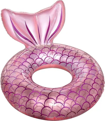 Produktbild von Meerjungfrauen-Schwimmring, aufblasbare Meerjungfrauen-Schwimmmatte, glitzernder Meerjungfrauen-Schwimmring für Wasserpartys, Sommer, Strand und Pool für Erwachsene