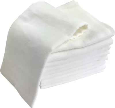 Produktbild von M.M.C. Spucktücher 10 PACK Unifarben Mullwindel One Size 10 Weiß