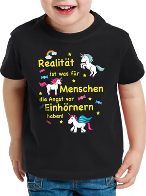 Produktbild von style3 Realität ist was für Menschen die Angst vor Einhörnern haben Kinder T-Shirt Unicorn Einhorn