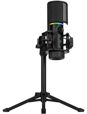 Image de Streamplify MIC RGB Microphone, USB-A, noir - pied tripode inclus