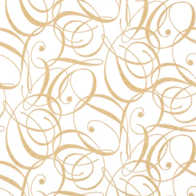Produktbild von Servietten Papier 33x33cm 3-lagig mit goldenem Ornamentmuster 20 Stk.