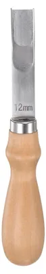 Leder-Schrägschneider 12 mm, Edelstahl, Holzgriff