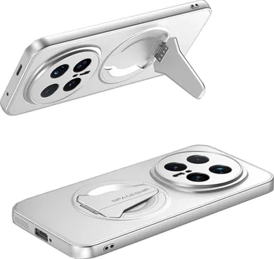 Obrázok produktu pre Puzdro MagSafe pre Honor Magic 8 so skladacím držiakom a magnetickým krúžkom strieborné