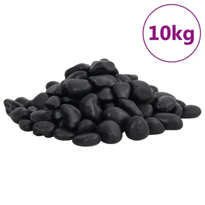 Produktbild von Polierte Kiesel 10 kg Schwarz 2-5 cm