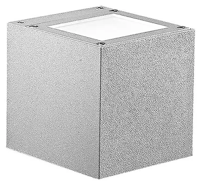 Immagine prodotto di Silver Applique LED 9W Biemissione Quadrata IP65 4000K Grigia - Illuminazione di Design per Esterni in Alluminio