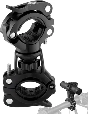 Image de ROCKBROS Support universel de vélo pour lampe de poche, pour 20-35mm, noir