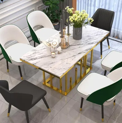 Produktbild von Luxus Esstisch Esszimmer Möbel Einrichtung Tisch Metall Design Tische Esstische