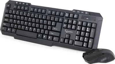 Immagine prodotto di Gembird | Set da scrivania | KBS-WM-02 | Set tastiera e mouse | Senza fili | Mouse incluso | Stati Uniti | Nero | USB | Stati Uniti | 450 g | Tastiera numerica | Connessione senza fili