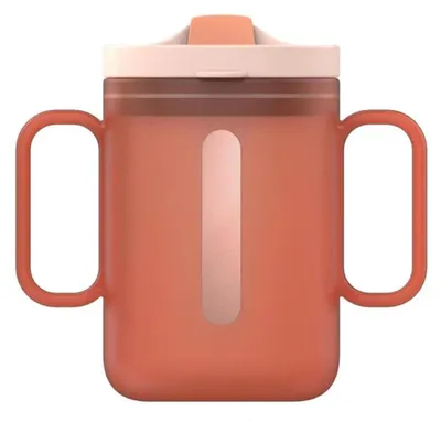 Obrázek produktu pro Dospělá láhev s víkem a brčkem – design proti udušení – objem 300 ml