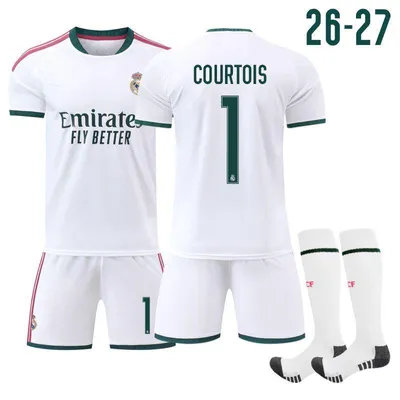 Produktbild von "#1 COURTOIS 26-27 Real Madrid home game football jersey for Kids and Adults SIZE: "20