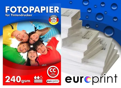 Produktbild von Fotopapier 240gsm 10x15 100 Blatt Hochglanz Cast Coated Wasserfest TOP