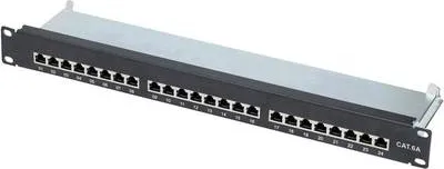Immagine prodotto di Renkforce 24 Port Netzwerk-Patchpanel 48,26 cm (19") CAT 6a 1 HE (RF-3353158)