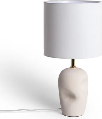 Produktbild von Tischlampe aus Keramik und Stoff Barta Weiß