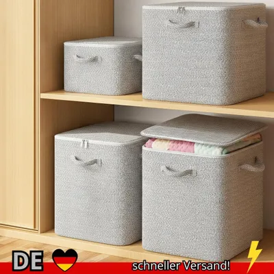 Produktbild von Vlies-Quilt-Aufbewahrungstasche mit Deckel Reißverschluss Faltbar für