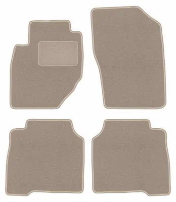 Produktbild von Velours-Fußmatten für Hyundai Terracan 2001-2006 (SUV) – 4-tlg, Beige, passgenau – Wielganizator LUX