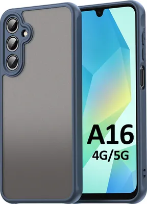 Produktbild von Handyhülle für Samsung Galaxy A16 Matt Stoßfest Schutzhülle Back cover in Blau
