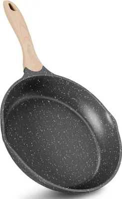 Image de Poêles à induction en aluminium de 20 cm - grandes et robustes - durables - avec revêtement antiadhésif - grises