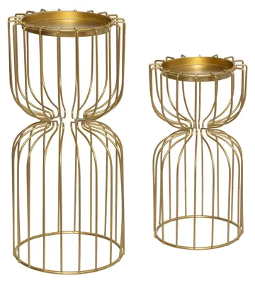 Immagine prodotto di Set di candelieri in metallo per tealight, oro