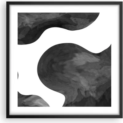 Produktbild von Gerahmtes Poster - Schwarzer Rahmen - Abstraktion Form Figur - 50x50 cm - Wand Bild - Wanddeko - Wandbilder - Kunstposter - Wandposter - Bilderrahmen - Bilder - Kunstdruck - P2BAC50x50-5134