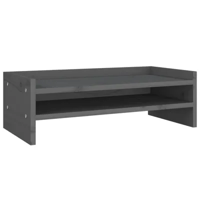 Immagine prodotto di Supporto per Monitor Grigio 50x24x16 cm Legno Massello di Pino