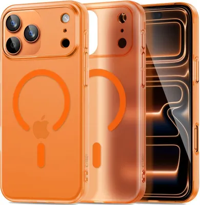 Immagine prodotto di Tech-Protect Magslim Magsafe per iPhone 17 Pro, opaco/arancione cosmico