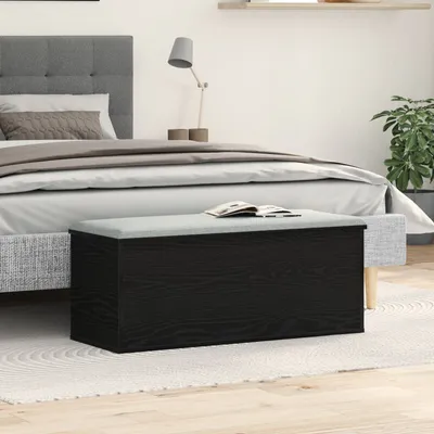 Produktbild von Möbel Aufbewahrungsbox Schwarz Eiche 90x35x35 cm Holzwerkstoff - Sitztruhen 868713