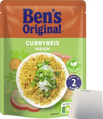 Produktbild von Ben's Original Express Curryreis (220g Packung) + usy Block