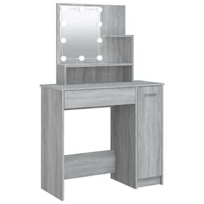 Immagine prodotto di Toeletta con LED Grigio Sonoma 86,5x35x136 cm