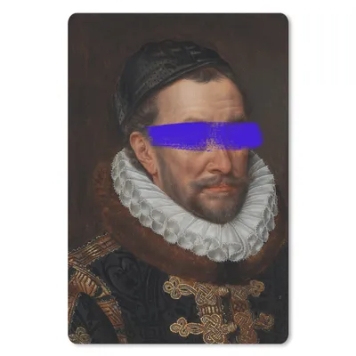 Produktbild von MuchoWow® Mauspad Mousepad Wilhelm von Oranien - Adriaen Thomasz - Blau 18x27 cm - Mousepads - Maus Mat - Pad - Mausunterlage