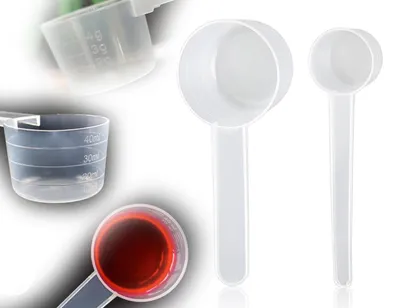 Messlöffel-Set 2er-Pack, transparent, 5 g & 40 ml mit Skala