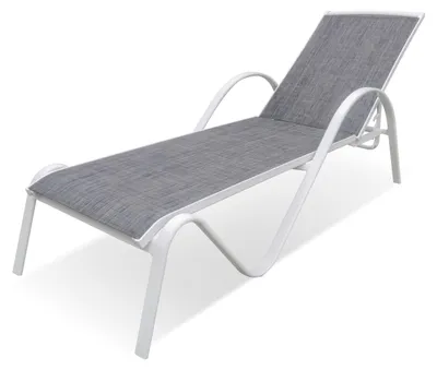 Image de Bain de soleil en aluminium Blanc SUNSET