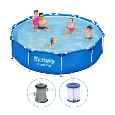 Image de Bestway - Steel Pro - Piscine avec pompe de filtration - 305x76 cm - Ronde