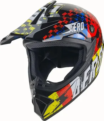 Obrázek produktu pro Cross helma Dětská helma Motocyklová helma Motocross Skeleton černá barevná Velikost XS