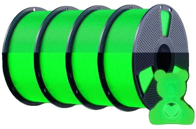 Zdjęcie produktu dla Filament do drukarek 3D, materiał PETG, świeci w ciemności, jasnozielony