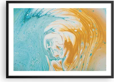 Produktbild von Gerahmtes Poster - Schwarzer Rahmen - Abstraktion verschüttet Farben - 70x50 cm - Wand Bild - Wanddeko - Wandbilder - Kunstposter - Wandposter - Bilderrahmen - Bilder - Kunstdruck - P2BAA70x50-4742