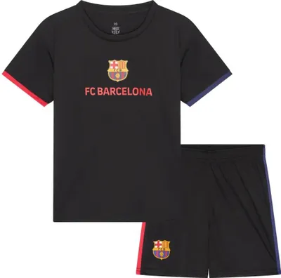 Produktbild von FC Barcelona Auswärtstrikot für Kinder -  Größe 116 bis 164 - Barca Fußballshirt und Fußballshorts - Jungen und Mädchen