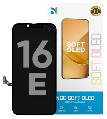 Produktbild von Kompatible NCC SOFT OLED Display Touchscreen Bildschirm Schwarz für Apple iPhone 16e / iPhone 17e & Werkzeug