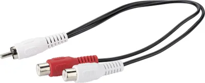 Produktbild von Schwaiger CIK8230533, 2 x RCA, Weiblich, RCA, Männlich, 0,2 m, Schwarz
