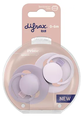 Productafbeelding van Difrax Lovi Fopspeen 0-6 maand Lilac (2 stuk)
