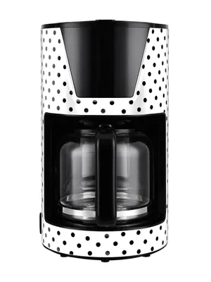 Produktbild von Kalorik Kaffeemaschine Kaffeeautomat Retro weiß schwarz Punkte Vintage 1,5 L NEU*54846