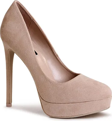 Produktbild von topschuhe24 1799 Damen Plateau Pumps Sky Heels, Farbe:Beige Nude, Größe:36 EU