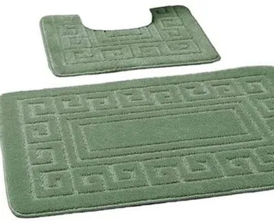 Zdjęcie produktu dla Omgoods - Zestaw 2 antypoślizgowych mat do łazienki, kolor szary