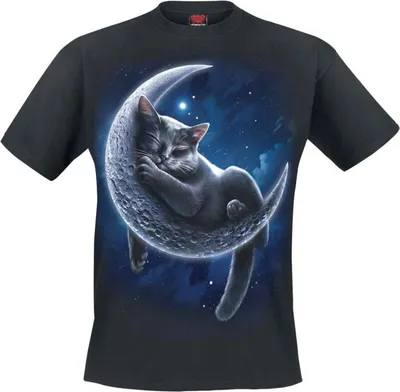 Produktbild von Spiral T-Shirt Herren Velvet Moon - T-Shirt schwarz Rockwear 100% Baumwolle XXL