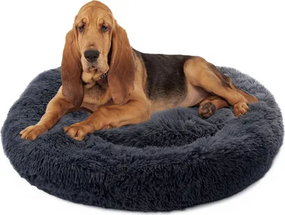 Produktbild von Hundebett Katzenbett Flauschig Hundekissen Hundesofa Hundedecke Hundekörbchen Ø100 cm