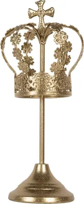 Image de Clayre & Eef Décoration Couronne Ø 12x30 cm Métal doré