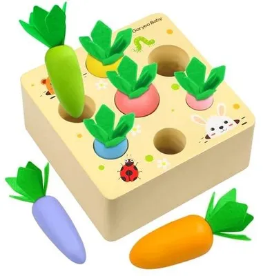 Zdjęcie produktu dla Zabawka drewniana montessori od 1 roku motoryka precyzyjna dla dziecka