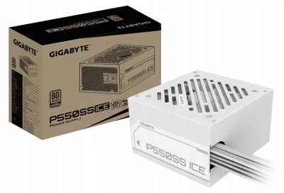 Obrázok produktu pre GIGABYTE P550SS ICE, 550 W, 155-240 V, 50/60 Hz, 6.3 A, Aktívny, 100 W