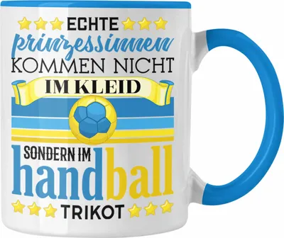 Produktbild von Trendation - Handball Geschenk Frauen Tasse Spruch Handball-Spielerin Geschenkidee (Blau)
